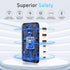 100W GaN USB C Fast Charger Block Compact 6 Port GaN Charging Station HUB Brick Portable Wall PD Charger Power Adapter for iPhone 15 14 13 12 Pro ...