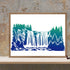 2pcs Waterfall Scenery Stencil Splicing Patterns 22×11inch Large Forest Mountain Landscape Stencil with Paint Brush Natural Scenery 11.8×11.8inch ...