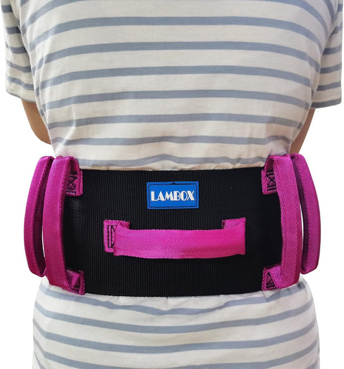 Gait Belt-Transfer Belt with 7 Nylon Padded Handles,Medical Nursing Safety Gait Assist Device for Elderly, Seniors, Physical Therapy (Rose Red, 60...