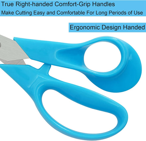 Scissors,Office Scissors All Purpose Ergonomic Design Comfort-Grip Handles Sharp Scissors For Office Home Craft Sewing Fabric Supplies School Stud...