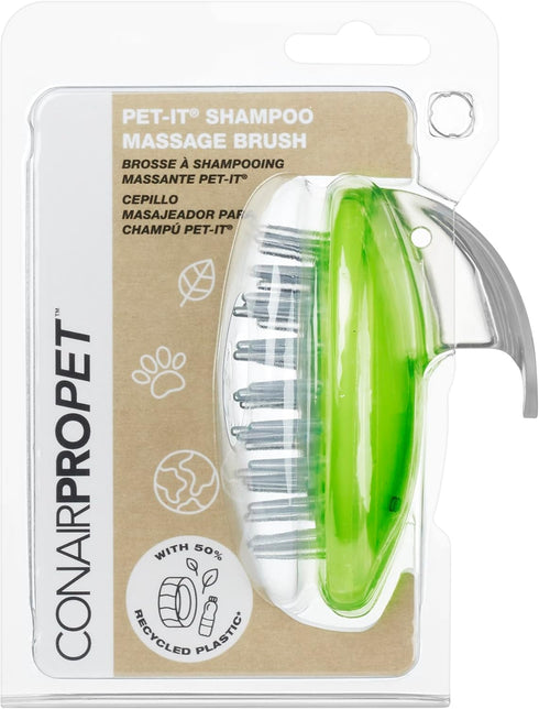 CONAIRPROPET Shampoo Massage Brush with Ergonomic Pet-It Design, Dog Brush for Shampoo & Massage Brush for Bathing...