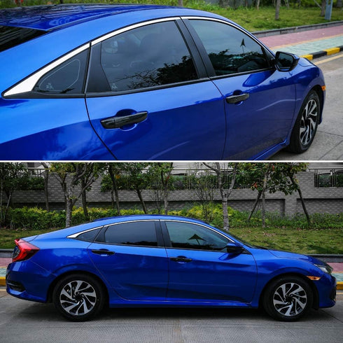 Thenice for 10th Gen Civic Carbon Fiber Grain Door Handle Cover Exterior Decoration Compatible with Honda Civic 2017 2018 2019 2020 2021 with Smar...