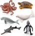 Ocean Sea Marine Animal Figure Toys Playsets 6 PCS Mini White Whale Sea Turtle Penguin Octopus Mermaid Model Toy Desktop Decoration Collection Par...