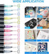 Super Squiggles Outline Markers Set, 12 Colors Shimmer Marker Set, Double Line Markers Outline Pens Metallic Markers Pens for Christmas Card Writi...