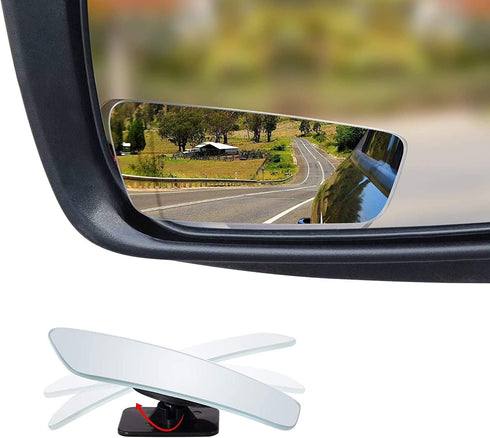 Verivue Mirrors 3.5 Inches Rectangle Shape Blind Spot Mirror for Car, Universal Fit, HD, Stick on, Frameless, Convex, Wide Angle, Side Mirror Blin...