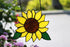 Sunflowers Gifts Stained Glass Window Hanging,Handmade Sunflower Kitchen Decor Suncatcher for Window, Sunflowers Gifts for Women,Birthday Giftss f...