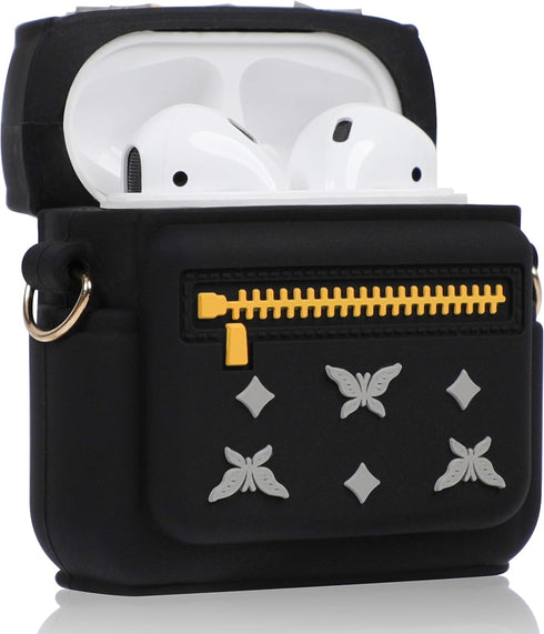 Jowhep Case for AirPod 2/1 Backpack Luxury Design Cute Silicone Cover Fashion Cool Funny Soft Stylish Fun Girly for Air Pods Girls Women Teen Kawa...