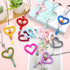 Motionchic 16 Pcs Silicone Beadable O Rings 65mm Silicone Bead Ring Round Silicone Bead Loop with 2 Hole Silicone Focal Bead for DIY Keychain Car ...