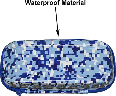Maydahui Tank Shape Pencil Case Large Capacity Pen Pouch Holder Compartments Organizer Pencil Bag Stationery Box Waterproof EVA Camouflage Blue......
