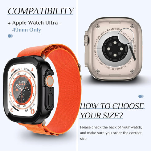 Goton 2 in 1 Waterproof Case for Apple Watch Ultra Ultra2 Screen Protector 49mm, 360 Protective Glass Face Cover Hard PC Bumper + Back Frame for i...