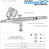 Master Performance G233 Pro Set Master Airbrush Gun with 3 Nozzle Sets (0.2, 0.3 & 0.5mm Needles, Fluid Tips and Air Caps) - Dual-Action Gravity F...