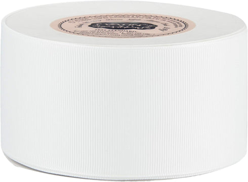 VATIN White Grosgrain Ribbon, 2" x Continuous 25 Yards, White Polyester Grosgrain Ribbon,Use for Bows DIY Hair Accessories, Gift Wrapping, Craft a...