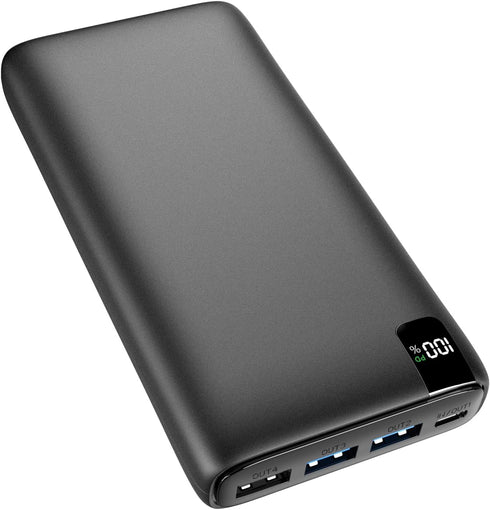 Power Bank Portable Charger - 27000mAh USB C in & Out PD Fast Charger QC3.0 22.5W 4 Outputs External Battery Pack Compatible with iPhone, Samsung,...