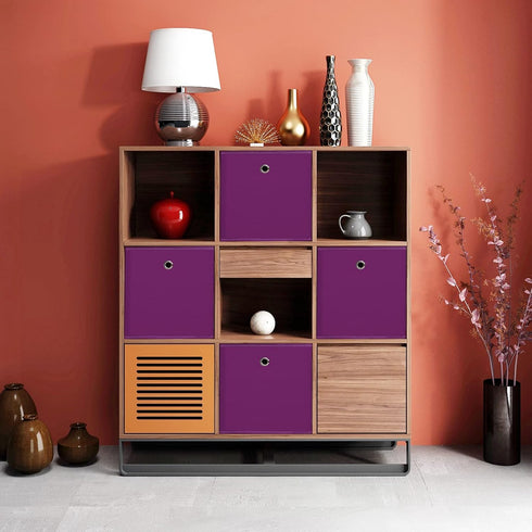 Fabric Cubes Storage Containers ,11 Inch Cloth Storage Cube Foldable Storage Bins Cubes Organizer Baskets with Dual Handles for Shelf Closet Set o...