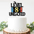 Level 8 Unlocked Game Birthday Cake Topper - Video Game Boy's 8th Birthday Game On Party Cake Supplies - Gaming Level Up Winner Party Decoration...