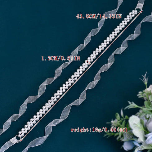 azaleas Women's Pearls Bridal Bridesmaid Dresses Sash Belts,Beaded Wedding Belt Bridal Belts Ivory...