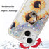 Glitter Case with Ring Holder Compatible with iPhone 15 Glitter Case Clear Ring Holder Kickstand Soft TPU Bling Girly Women Cute Liquid Holiday Ca...