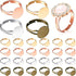 Herdear 40 Pieces Blank Ring Plated Adjustable Flat Ring 12 mm DIY Blank Ring Base Jewelry Finding Ring (Silver, Gold, Rose Gold, Antique Bronze)...