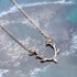 Boho Deer Antler Choker Necklace Gold Elk Head Pendant Necklace Bohemia Antler Deer Choker Cute Animal Necklace Chain Jewelry for Women and Girls...
