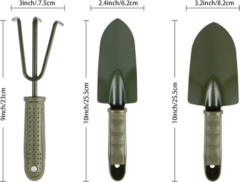 Premium 3 - in - 1 Plant Care Kit Soft Rubberized Non - Slip Ergonomic Handle Gardening Tool 3 Piece Gift Set for Home Garden Lawn Farm Herbs Indo...
