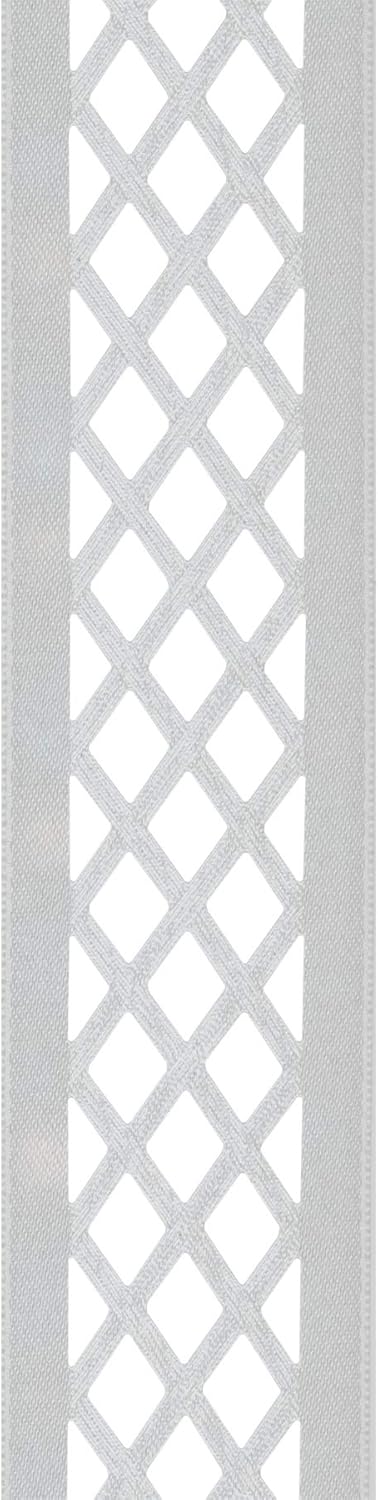 Offray Lattice Craft Ribbon, 1 1/2-Inch x 9-Feet, White...
