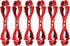 Ergodyne Squids 3400 Glove Clip Holder with Dual Clips, 6-Pack, Red...