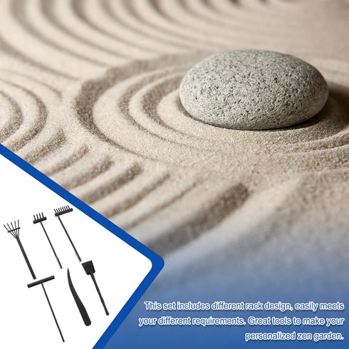 6pcs Mini Zen Garden Rakes, Meditation Sand Zen Garden Tools Kit for Garden Decoration, Giving, Tranquil Meditation, Spiritual Relief...