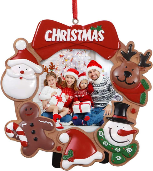 Toyvian Christmas Photo Frame Ornaments,Resin Picture Frame Xmas Tree Party Decorations Family Picture Keepsake Decor...