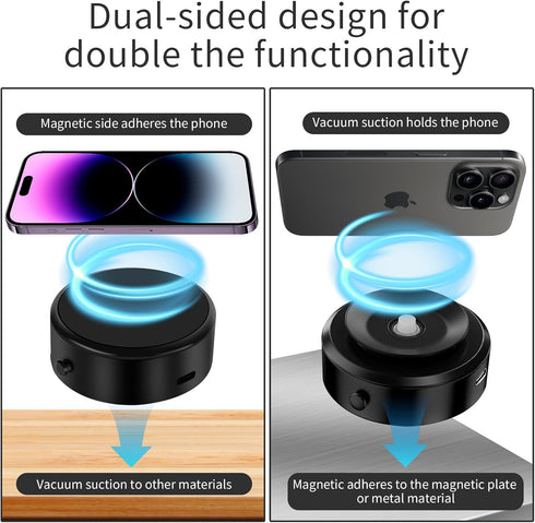 Electric Vacuum Magnetic Suction Car Phone Mount, Strong Suction for Car Kitchen Mirro Gym Bath Shower & All Smooth Surface, Portable&Easy to use,...
