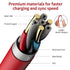 Jelanry OnePlus SUPERVOOC/Warp Charging Cable 65W 80W, 2Pcs 3.3FT USB Type C Cable Dash Charging Cable Rapid Data Syncing Fast Charger Cable for O...