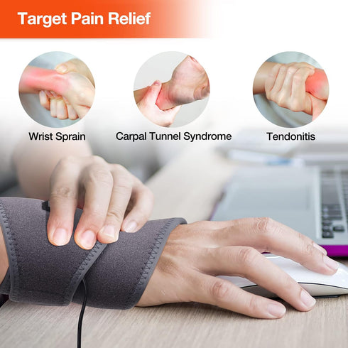 Wrist Heating Pad Wrap for Pain Relief, Heated Wrist Brace Heat Therapy for Carpal Tunnel Relief, Sprains, Swelling, De Quervain's Tenosynovitis, ...