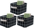 AARAINBOW 3 Packs Storage Basket Bins Canvas Mini Storage Cubes Storage Basket for Makeup, Toys Liners, Books Storage Baskets with Handles for She...