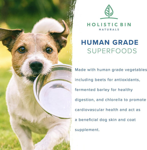 Canine Super Immune Human Grade Beet, Chlorella, & Medicinal Mushroom Blend with Reishi, Maitake, & Turkey Tail Mushroom for Dogs | Powdered Dog I...