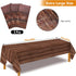 Irenare 3 Pieces Wood Grain Tablecloth Western Tablecloths Rustic Plastic Table Covers Rectangular Table Decoration for Barbecue Fall Autumn Weste...