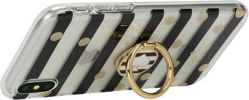Kate Spade New York Universal Ring Stand - Black / White Stripes w/ Spade...