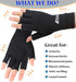 2 Pairs Copper Arthritis Gloves - Compression Gloves for Arthritis Pain Relief Rheumatoid Osteoarthritis Carpal Tunnel, Fingerless Copper Gloves f...