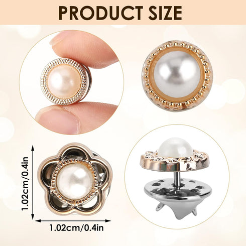 35PCS Pearl Brooch Pins, Safety Pins for Women No Sewing Pant Waist Tightener Cover Up Buttons Sweater Shawl Hat Clip Neckline Pins Double Faux Pe...