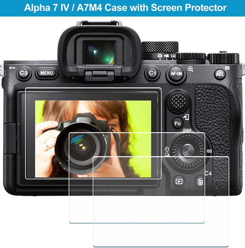 Pocoukate Camera Case for Sony Alpha 7 IV, A7M4, A7 IV Digital Camera Anti-Scratch Slim Fit Soft Cover with Screen Protector, A7IV Exclusive Acces...