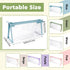 6 Pcs Clear Pencil Pounch Pen Case, Plastic Marker Pouches with Zipper, Waterproof Travel Toiletry Cosmetic Makeup Bag, Multifonction Stationery O...