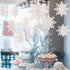 Winter Wonderland Frozen Party Snowflakes Decorations White 12pcs Hanging 3D Paper Snowflakes and Snowflake Garland for Christmas Birthday Party D...