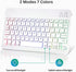 Ultra-Slim Bluetooth Keyboard and Mouse Portable Mini Wireless Keyboard Rechargeable 7-Color Backlit for Apple iPad iPhone Samsung Tablet iPhone S...