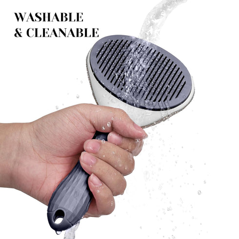 Full Diamonds Self Cleaning Slicker Brush for Dogs & Cats, Skin Friendly Grooming Cat Brush, Dog Brush for Shedding, Deshedding Brush, Hair Brush ...