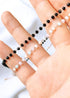 POMINA Dainty Black Rondelle Crystal Beaded Choker Necklace Delicate Multi Faceted Crystal Beads Choker for Women...