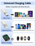 3 in 2 Multi Charging Cable for A pple Watch Charger USB C Cable iPhone Charger iWatch Charger USB C/A Fast Compatible with iWatch Ultra/Series 9/...