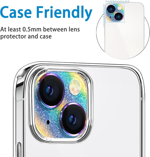 Compatible with iPhone 14 and iPhone 14 Plus Camera Lens Protector, Anti-Scratch Tempered Glass Camera Screen Protector Shockproof Full Protective...
