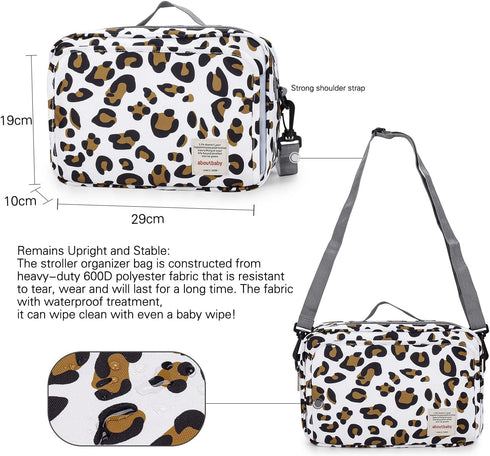 MOMIGO Baby Diaper Bag Stroller Bag With Snack Cooler Bag - Diaper Caddy Tote Baby Stroller Bag Nursery Storage Bin for Diapers, Wipes & Toys Mini...