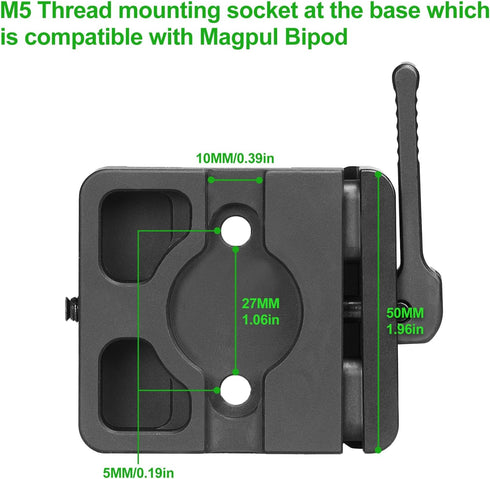 FANAUE ARCA-Swiss Bipod Adapter, ARCA-Swiss Quick Release, Arca Tripod Mount for Fanaue Tripod Heads...