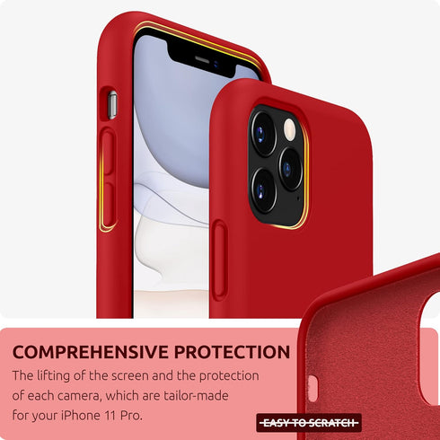 SURPHY Compatible with iPhone 11 Pro Max Case 6.5 inches, Thickened Liquid Silicone Phone Case (with Microfiber Lining) for iPhone 11 Pro Max 2019...