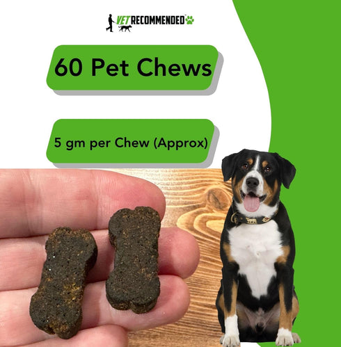 Vet Recommended™ Hip and Joint Supplement Chew for Small & Medium Dogs - Glucosamine, MSM & Chondroitin Chews | 60 Count...