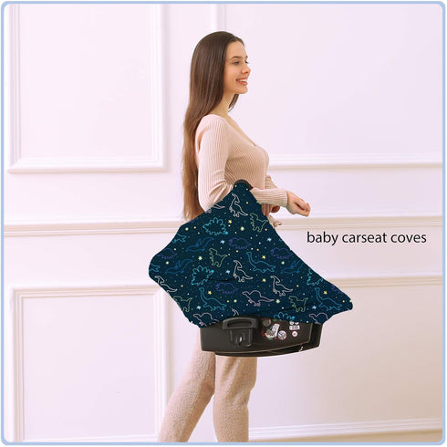 Car Seat Covers Canopy Cover - Multi-use Cover Carseat Canopy, Breathable Breastfeeding Cover, Car Seat Covers for Bbies, Boys & Girls Shower Gift...